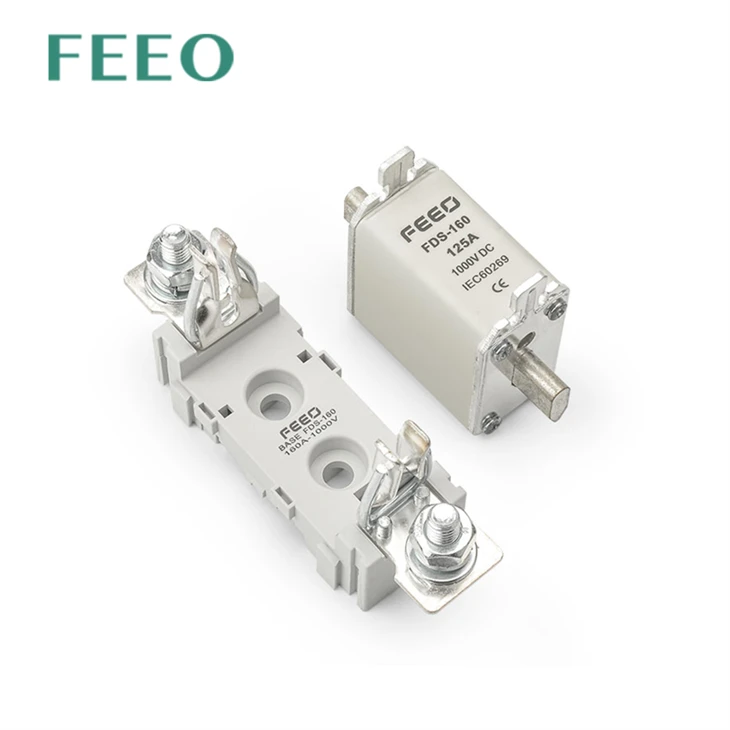 160A 1000V DC 1p Teirmeach DC Fuse Fulaingt Gréine PV Córas Auto Fuse